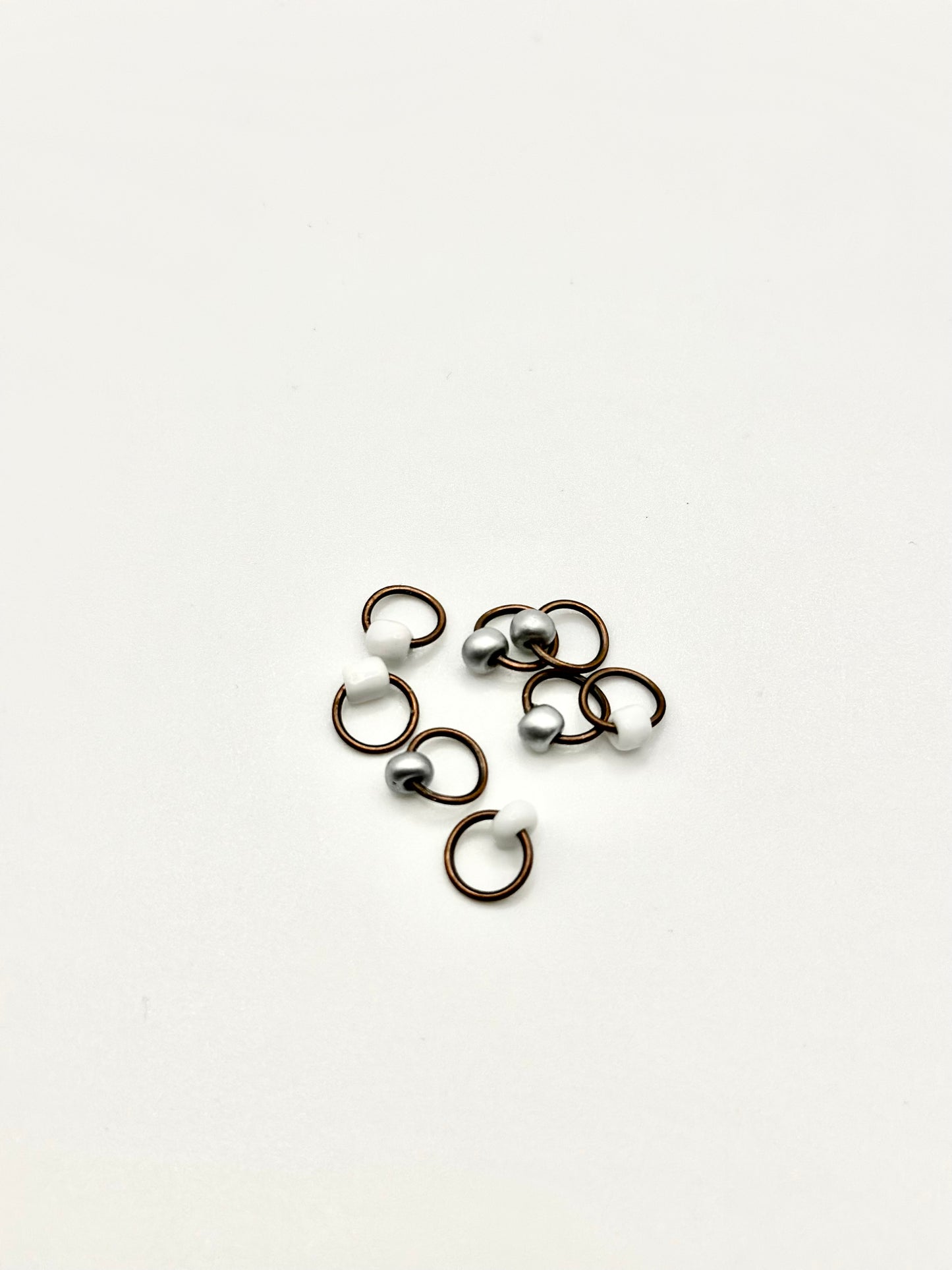 Knitting Stitch Markers - handmade with glass beads up to 4mm needles