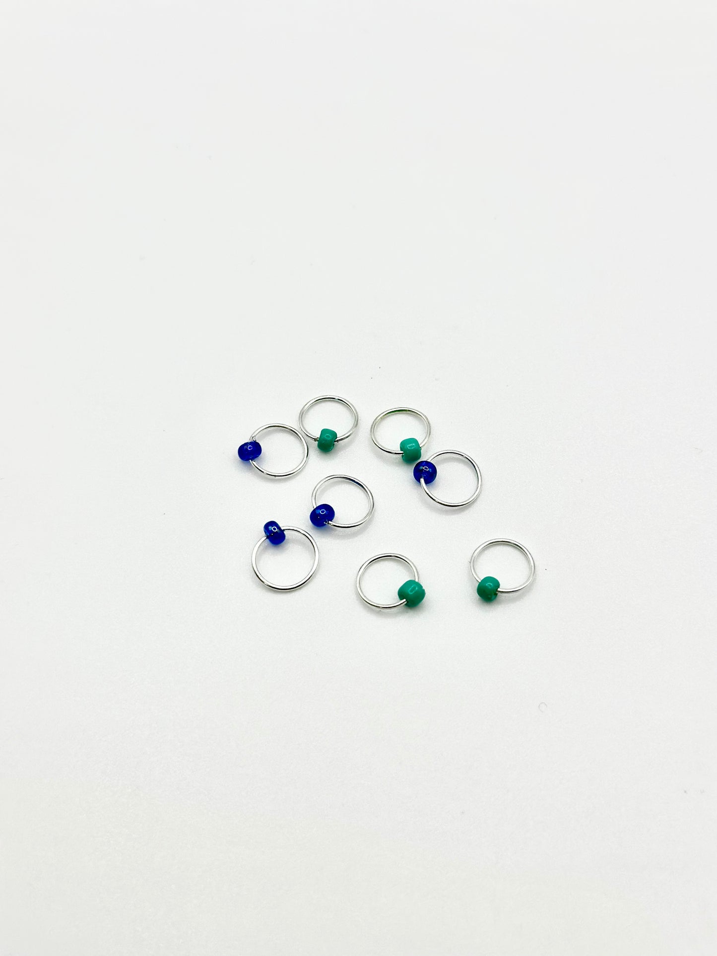 Knitting Stitch Markers - handmade with glass beads up to 5mm needles