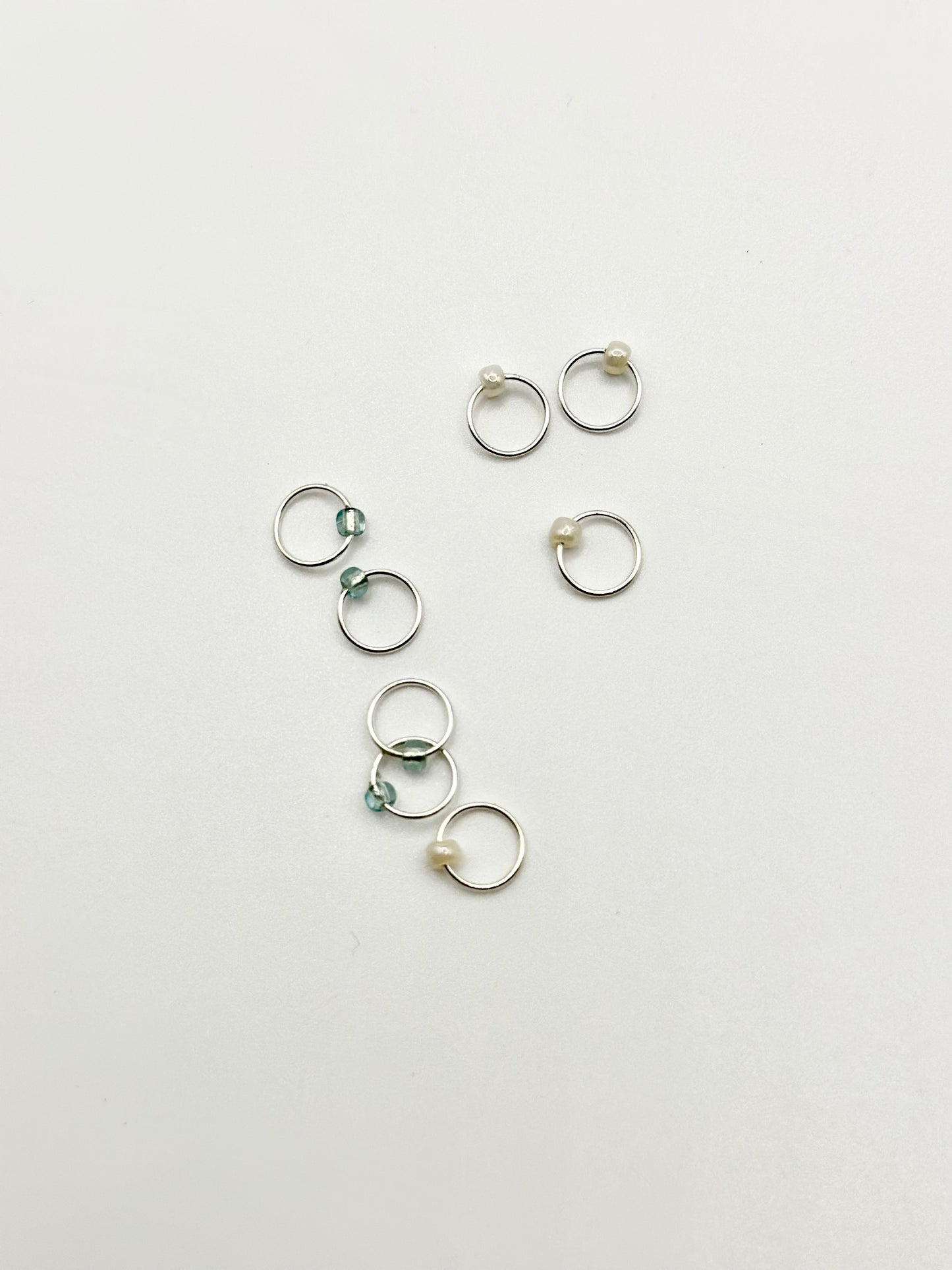 Knitting Stitch Markers - handmade with glass beads up to 5mm needles