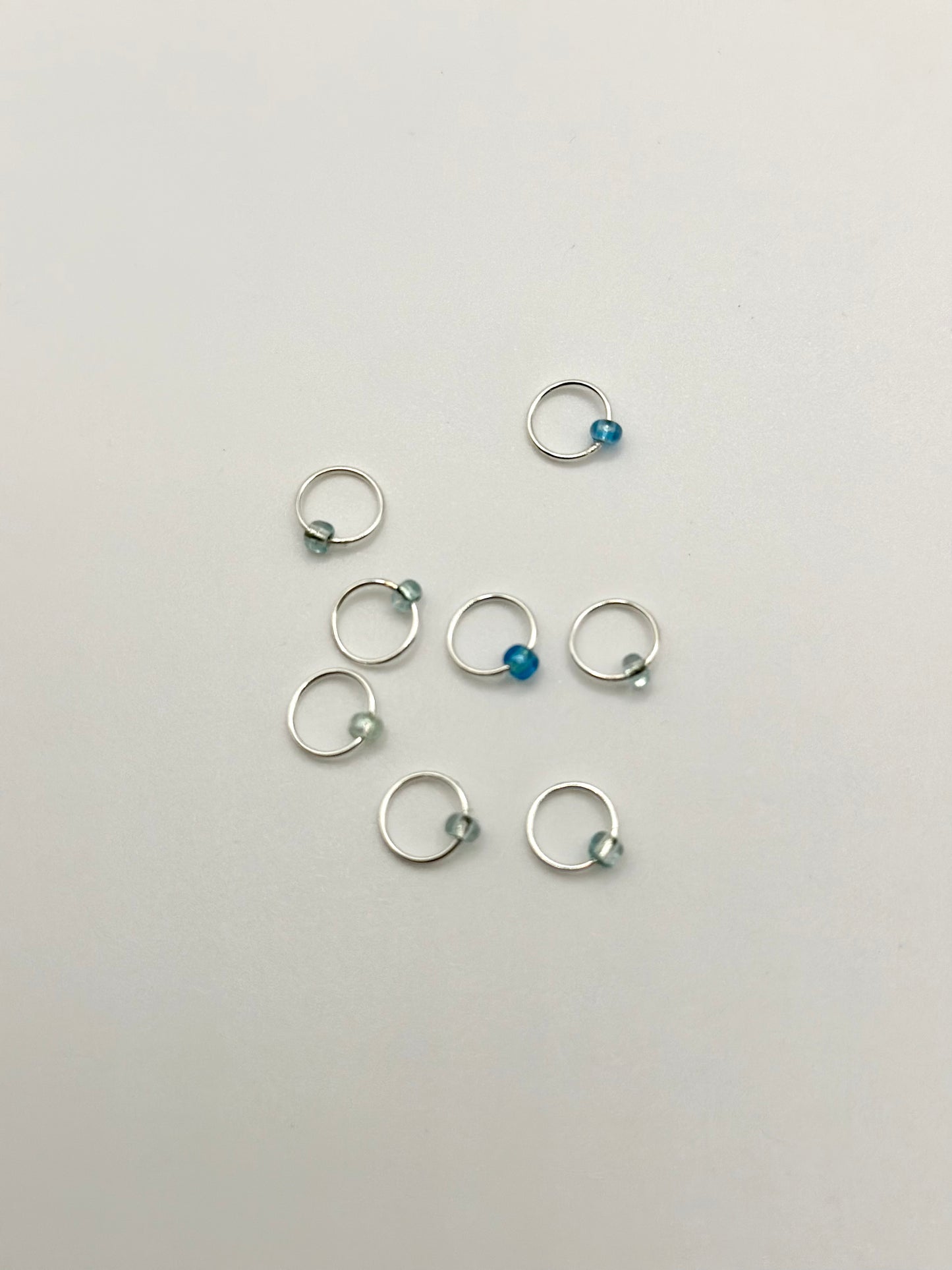 Knitting Stitch Markers - handmade with glass beads up to 5mm needles