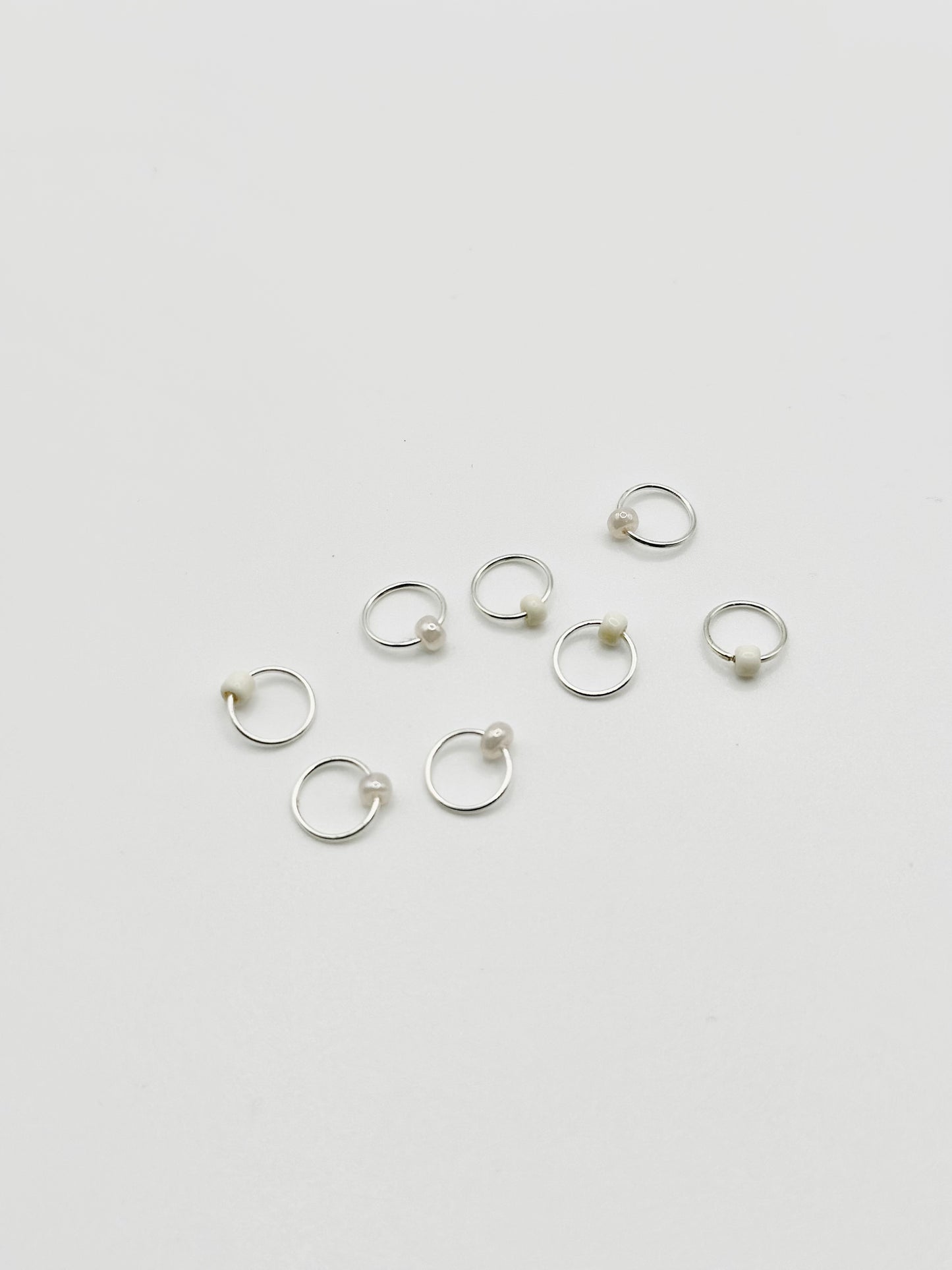 Knitting Stitch Markers - handmade with glass beads up to 5mm needles