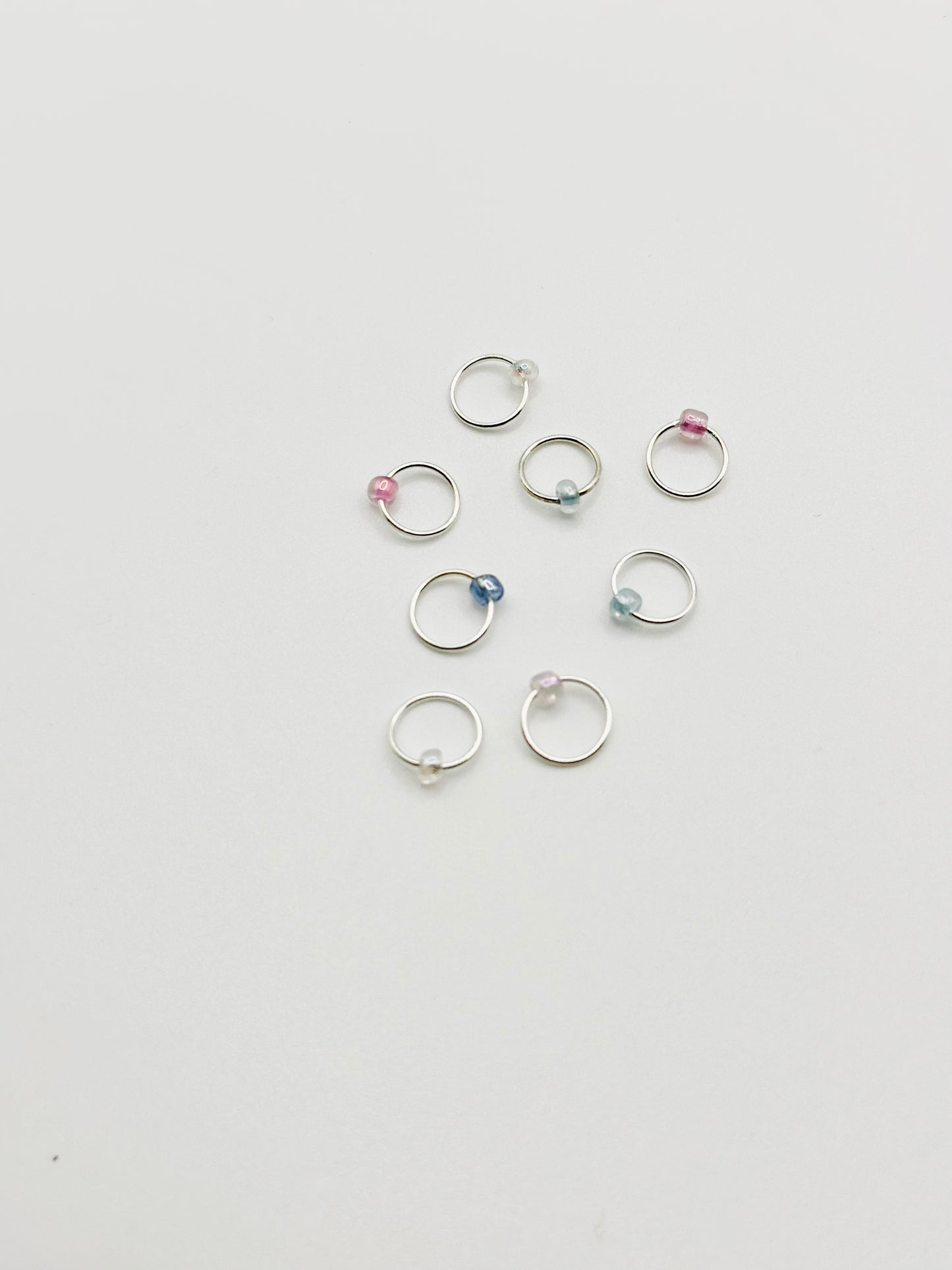 Knitting Stitch Markers - handmade with glass beads up to 5mm needles