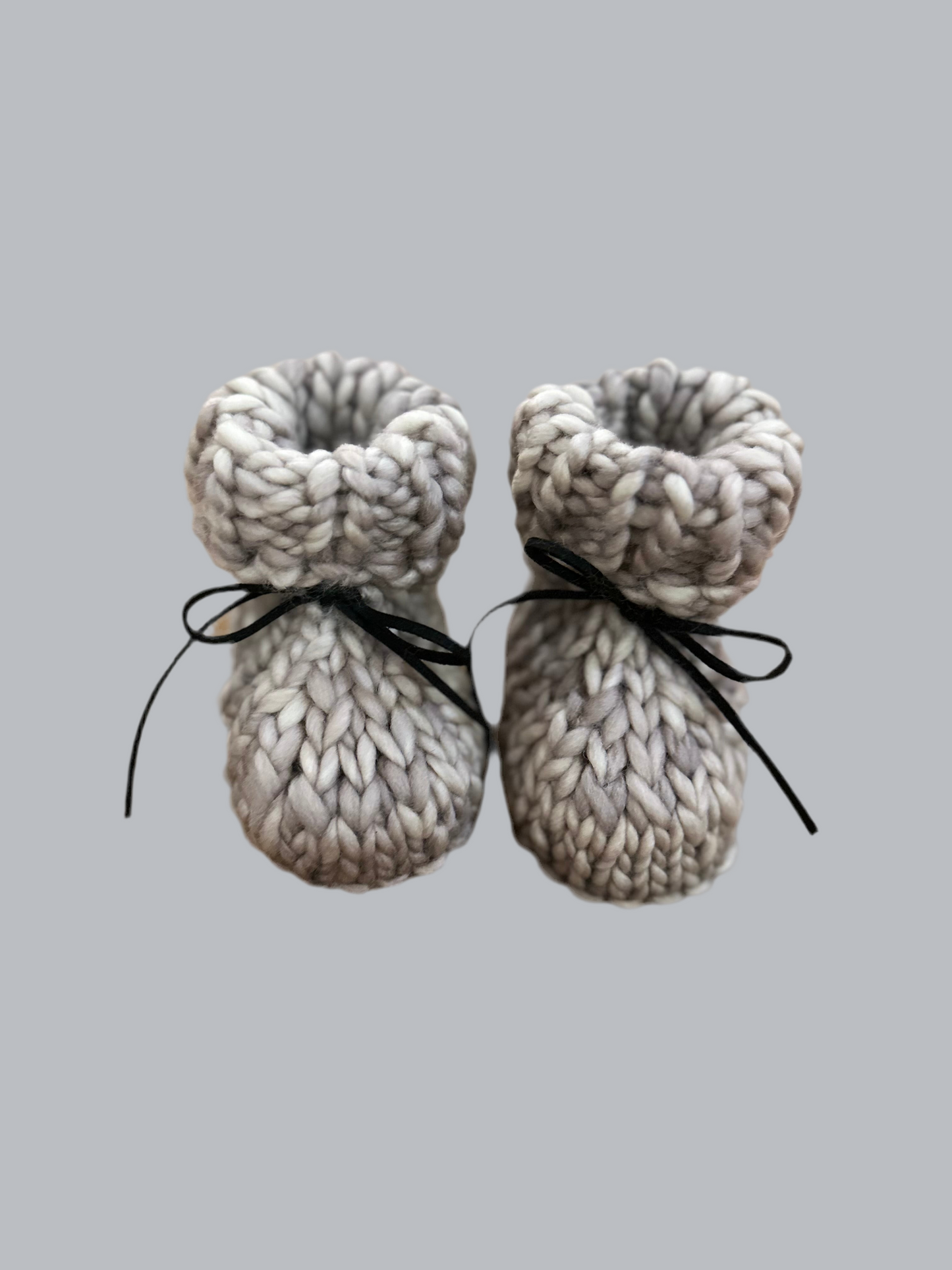 Chunky Merino  Booties - Hello i'm new here 2025 - Silver 0-3mths