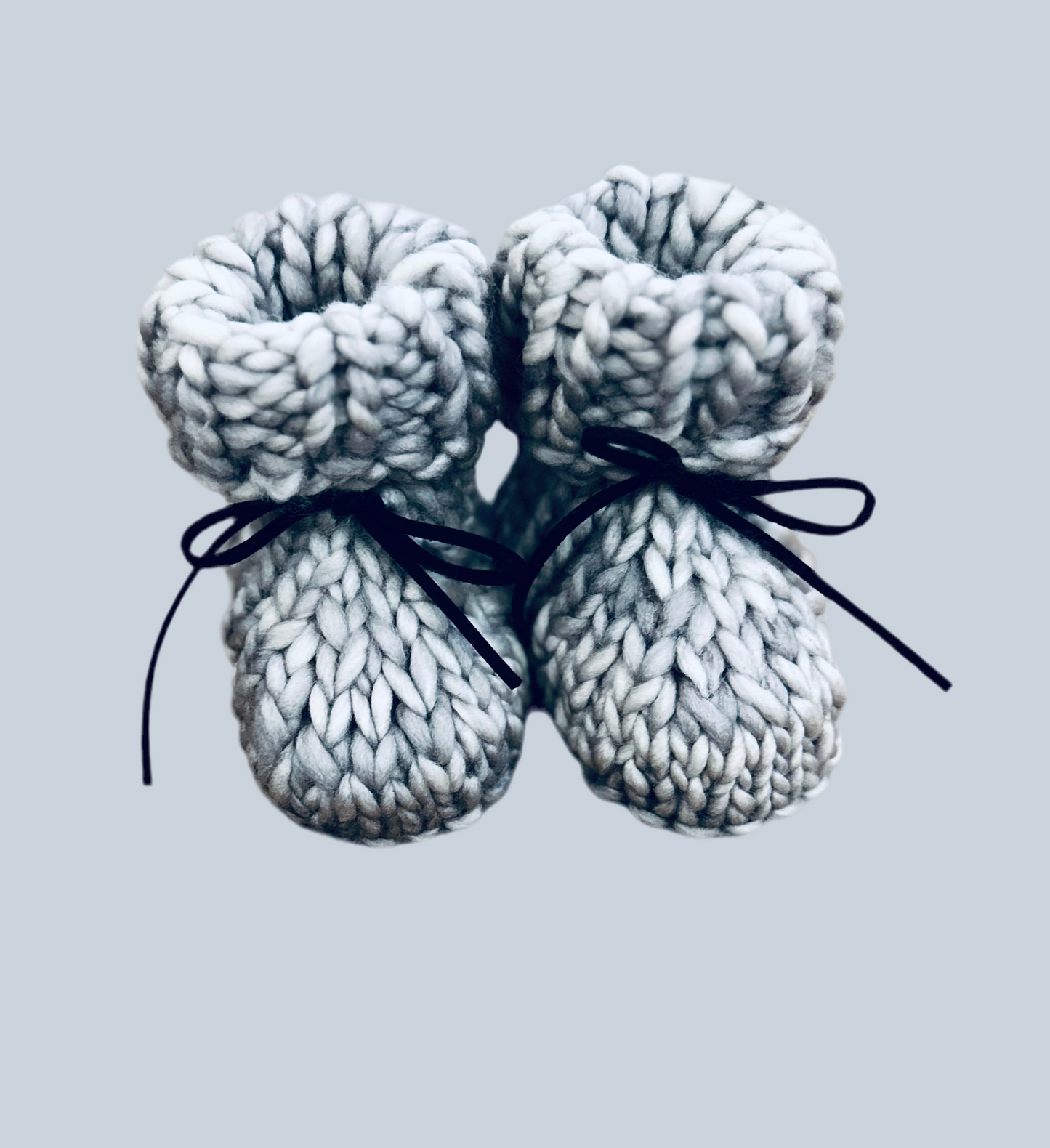 Chunky Merino  Booties - Hello i'm new here 2025 - Silver 0-3mths