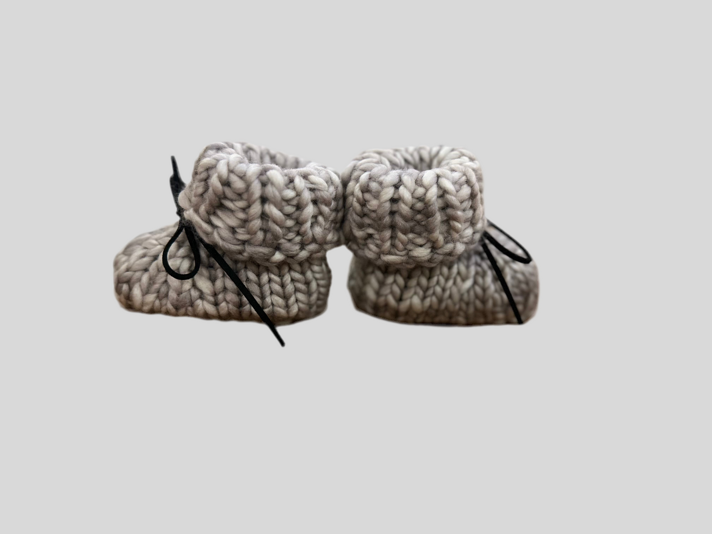 Chunky Merino  Booties - Hello i'm new here 2025 - Silver 0-3mths