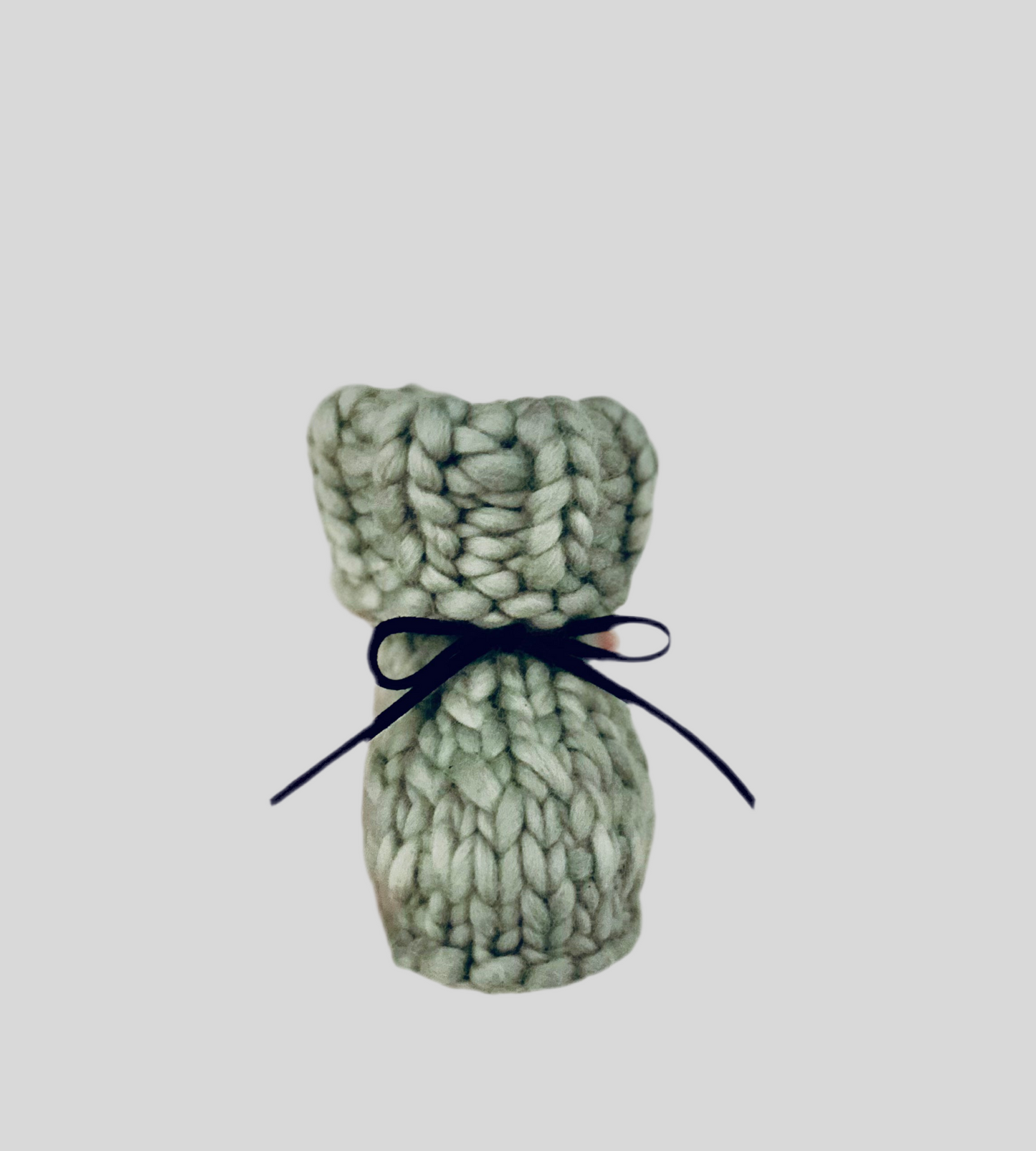 Chunky Merino  Booties - Hello i'm new here 2025 - Silver 0-3mths