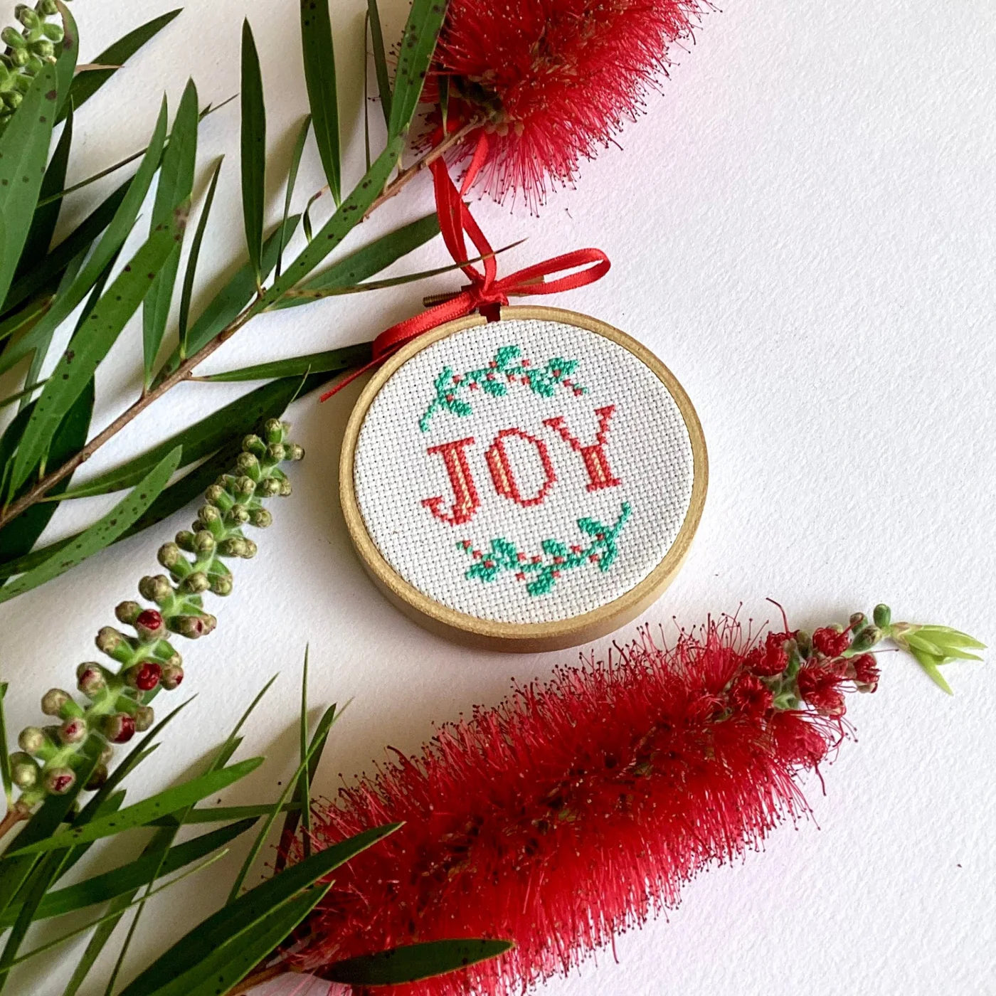Joy, Peace, Love, Christmas Cross Stitch Kits