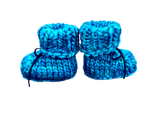 Merino baby booties