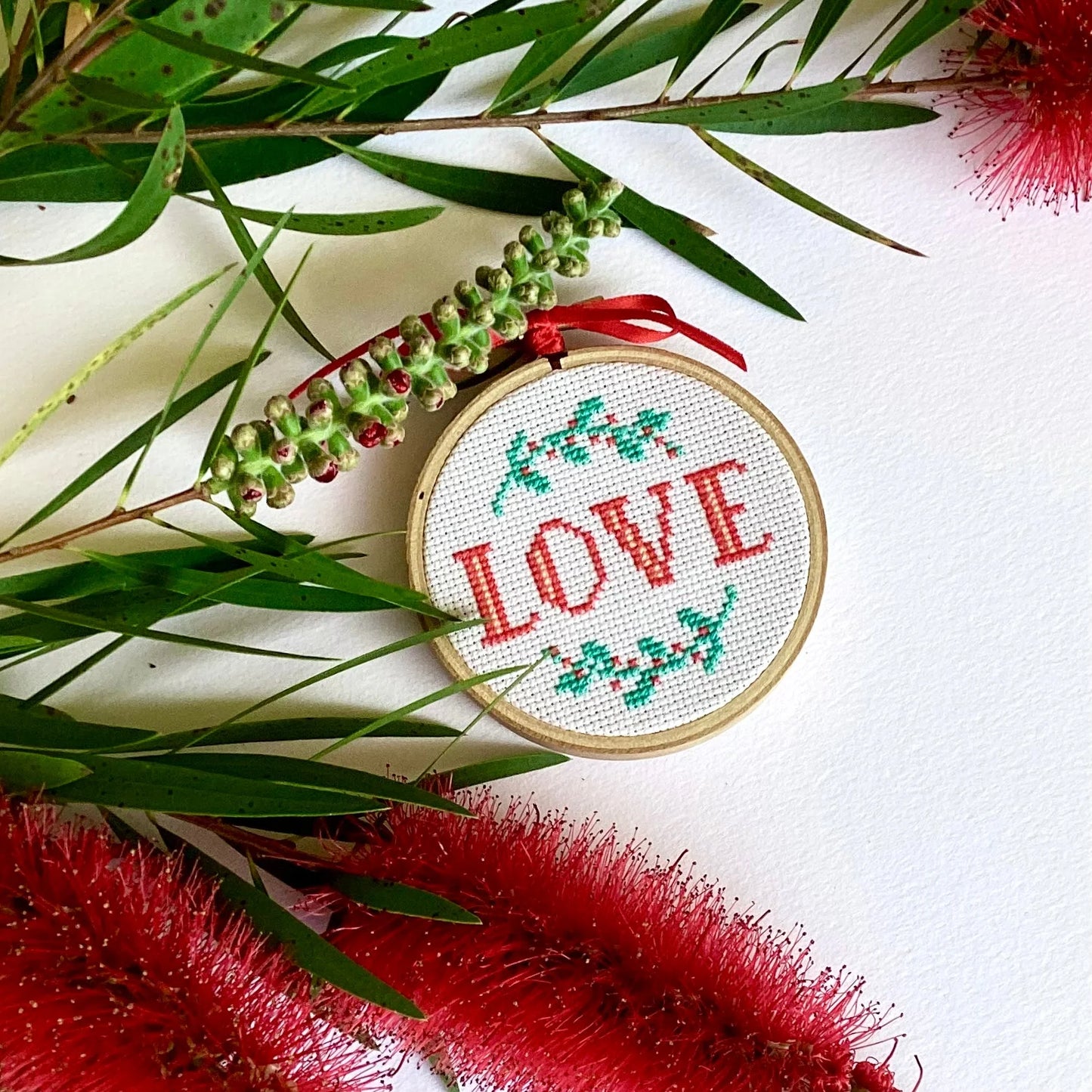 Joy, Peace, Love, Christmas Cross Stitch Kits