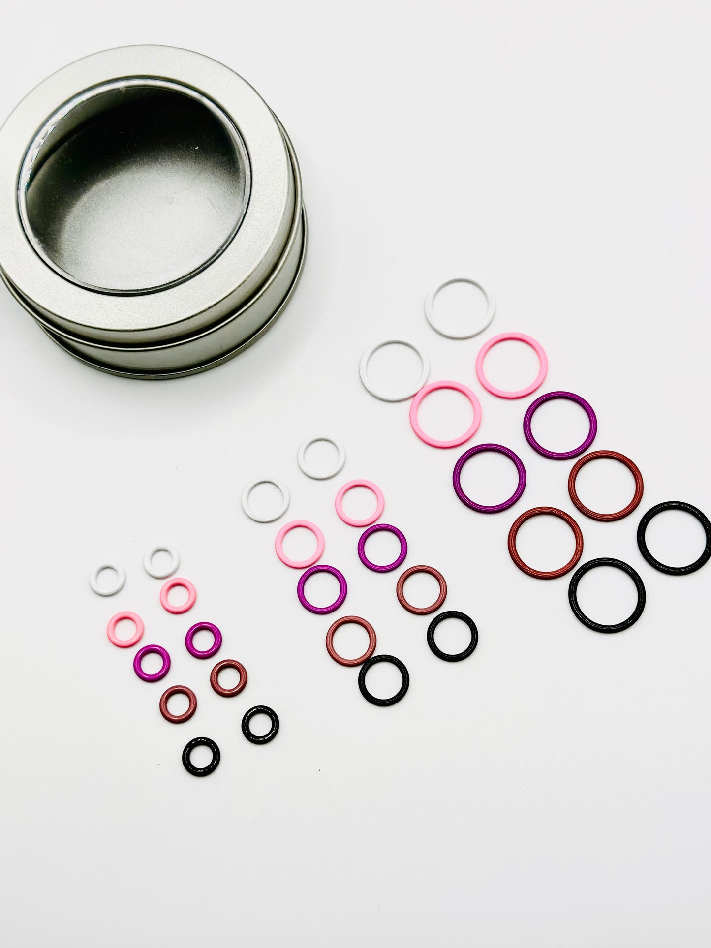 Round Stitch Marker Multi pack tin 30pk
