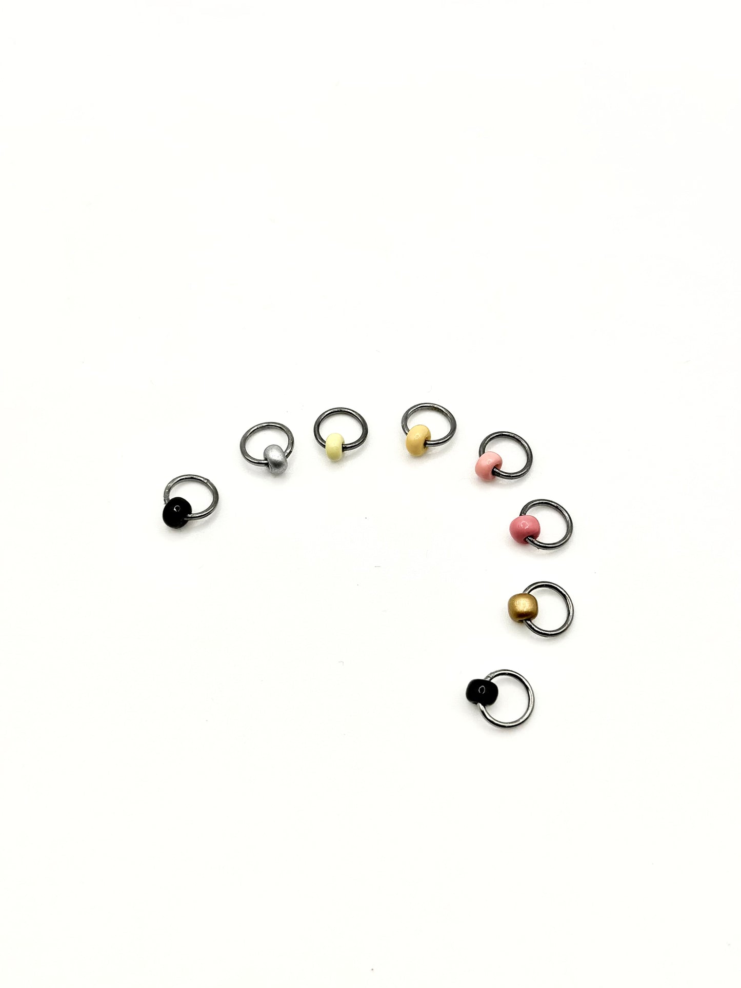 Knitting Stitch Markers - handmade with glass beads up to 4mm needles