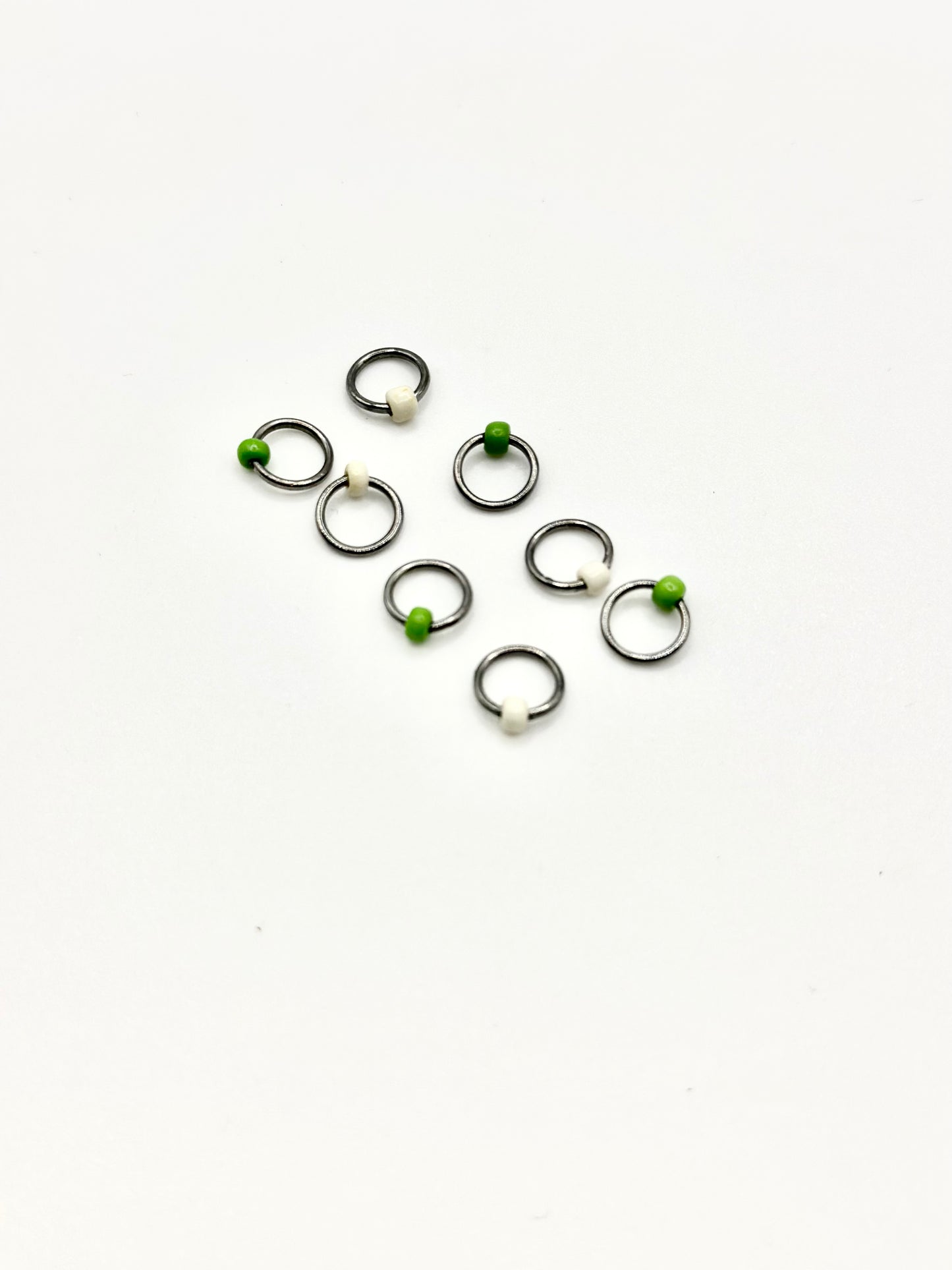 Knitting Stitch Markers - handmade with glass beads up to 4mm needles