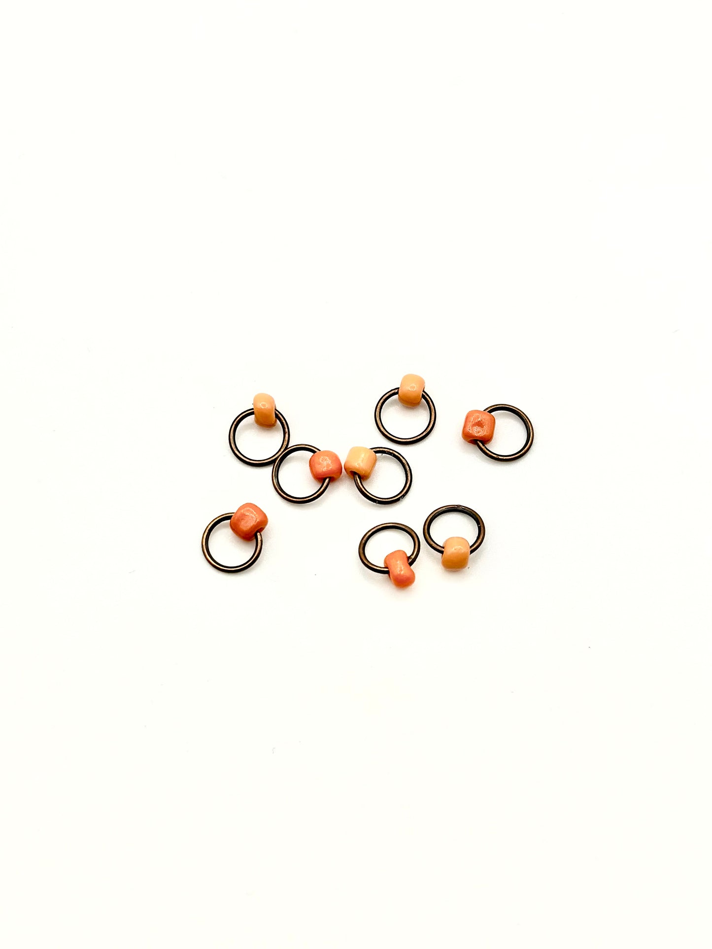 Knitting Stitch Markers - handmade with glass beads up to 4mm needles