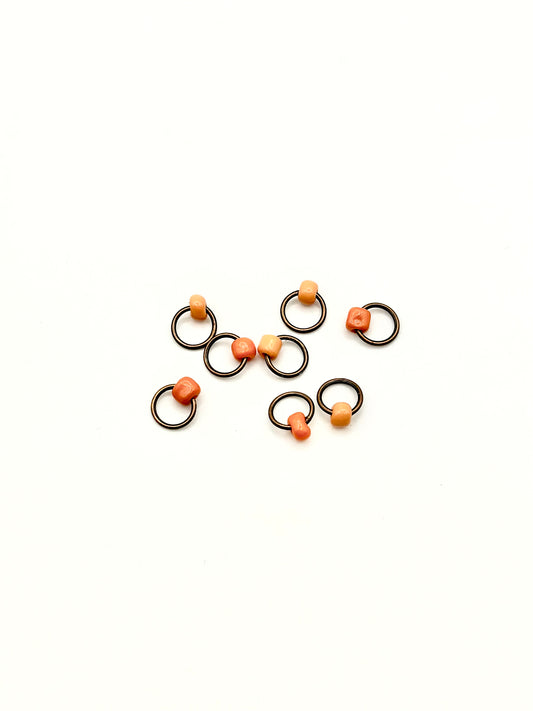 Knitting Stitch Markers - handmade with glass beads up to 4mm needles