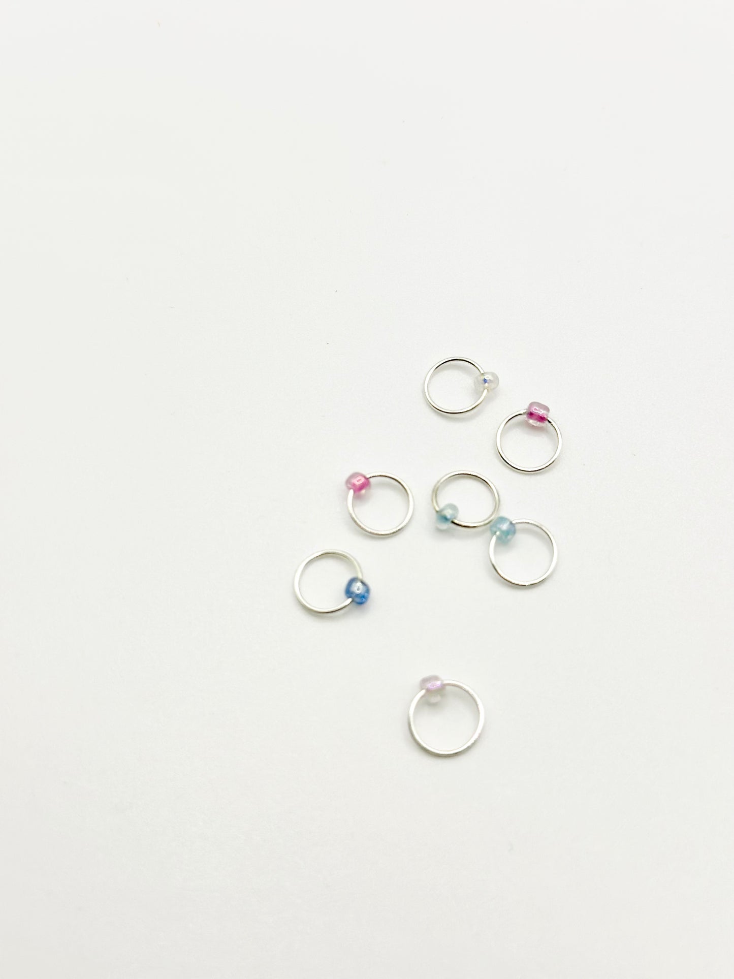Knitting Stitch Markers - handmade with glass beads up to 5mm needles